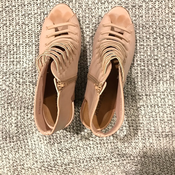 Rampage Peep-Toe Block Heels Booties 9.5 - Picture 5 of 6